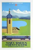Pierre Fix-Masseau, 'Original art for 'By the Switzerland - Venice Simplon Orient-Express