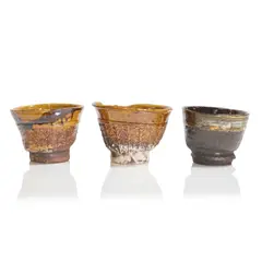 Simon Carroll, Three earthenware yunomi, 2002