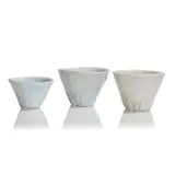 Simon Carroll, Three porcelain yunomi, 2005
