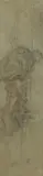 Sir Frank William Brangwyn, Untitled, Men at work on a ladder pencil and red chalk