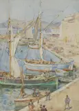 Henry Scott Tuke, Untitled, watercolour 36 x 26cm Provenance: With Spink & Son