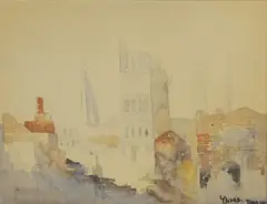 Claud Lovat Fraser, Untitled, watercolour 15.5 x 20cm Provenance: Ernest Brown & Phillips