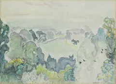 John Copley, Untitled, pencil and watercolour 24.5 x 34.5cm