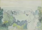 John Copley, Untitled, pencil and watercolour 24.5 x 34.5cm
