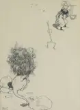 William Heath Robinson, Untitled, pen and ink 38 x 26cm