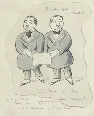Max Beerbohm, Untitled, pen and ink and watercolour 25 x 20cm Provenance: Christie's