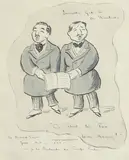 Max Beerbohm, Untitled, pen and ink and watercolour 25 x 20cm Provenance: Christie's