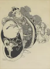 Untitled by William Heath Robinson, pen and ink 38 x 26.5cm, sold Apr 2024