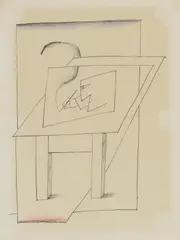 Untitled by Saul Steinberg, 1966 lithograph, sold Apr 2024