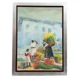 Abel Velázquez, Mujeres con flores, 1989, Óleo sobre tela