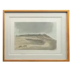 Luis Nishizawa, Paisaje con vacas, 2002, Grabado al aguatinta 45 / 100