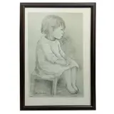 Fanny Rabel, Niña sentada, Litografía 12 / 100