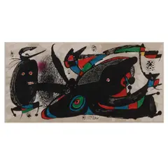 Joan Miró, Gran Bretaña, de la serie Miró escultor, 1975, Litografía sin número de tiraje