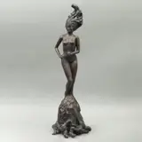 EVA, MÉXICO, SIGLO XX, Bronce, patinado en color marrón