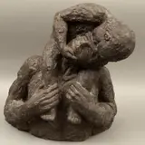 Paternidad, MÉXICO, SIGLO XX, Bronce, patinado en color marrón