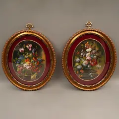 A. Fonte, Medallones, Óleo sobre madera