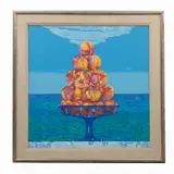 Antonio Suárez, Duraznos de Chihuahua en el Caribe, 1996, Óleo sobre tela