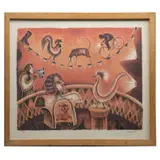 Álvaro Santiago, El Palenque, 1990, Serigrafía 5 / 100