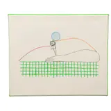 Enrique Larios, Descanso, Acrílico y carboncillo sobre canvas de algodón