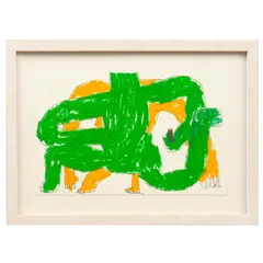 Daniel Berman, Verde, Mixta sobre papel