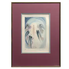 Salvador Dalí, El Paraíso, Canto 24: The joy of the blessed, de la carpeta La Divina Comedia, 1960, Xilografía