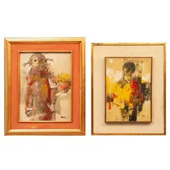 Juan Chamizo, Niños, Óleo sobre tela y sobre masonite