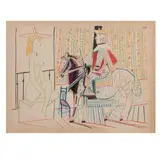 De la serie La Comedia Humana by Pablo Picasso, Litografía sin número de tiraje, sold Mar 2024