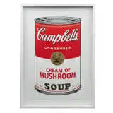II.53: Campbell´s Soup I, Campbell's Cream of Mushroom Soup by Andy Warhol, Serigrafía sin número de tiraje, sold Mar 2024
