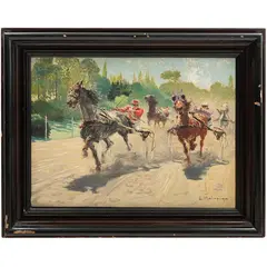 Caballos, SIGLO XX, Óleo sobre tela