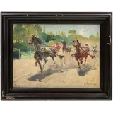 Caballos, SIGLO XX, Óleo sobre tela