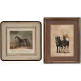 Jockeys y Caballo, SIGLO XX, Grabado
