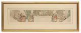 Meredith William Hawes, ESPAÑA Y LAS AMÉRICAS, Acuarela, gouache y lápiz sobre papel, 14 x 69 cm