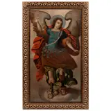 San Miguel Arcángel, MÉXICO, FINALES DEL SIGLO XVII, Óleo sobre tela