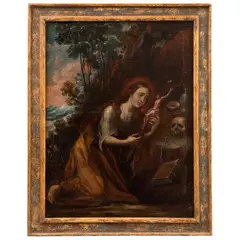 María Magdalena, MÉXICO, CA., 1800, Óleo sobre tela