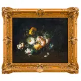 Bouquet de Flores, SIGLO XX, Óleo sobre tela