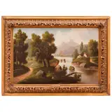 P. Mellini, PAISAJE, Óleo sobre tela