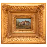 Germán Gedovius, VISTA DE CASA, Óleo sobre tabla