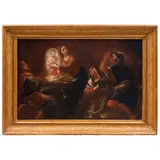 SIGLO XIX by la Adoración de los Pastores, Óleo sobre tela, sold Feb 2024