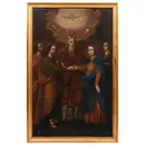 los Desposorios de la Virgen, MÉXICO, SIGLO XVIII, Óleo sobre tela