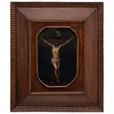 Crucifixión, MÉXICO, CA., 1800, Óleo sobre lámina de cobre