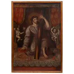 Divino Indiano, MÉXICO, SIGLO XVIII, Óleo sobre tela