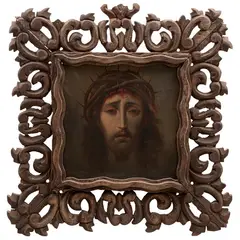 MÉXICO, SIGLO XVIII by Divino Rostro, Óleo sobre tela, sold Feb 2024