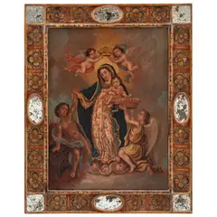 Virgen de la Luz, MÉXICO, SIGLO XVIII, Óleo sobre tela