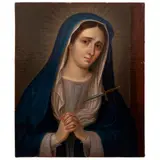 José María Estrada, VIRGEN DOLOROSA, Óleo sobre tela