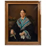 Retrato de Dama, MÉXICO, SIGLO XIX, Óleo sobre tela