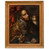 Retrato de Papa, MÉXICO, CA., 1700, Óleo sobre tela