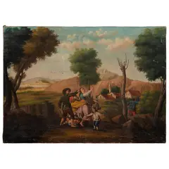 Escena Costumbrista, SIGLO XIX, Óleo sobre tela