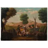 Escena Costumbrista, SIGLO XIX, Óleo sobre tela