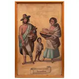 Escena de Castas, MÉXICO, SIGLO XX, Óleo sobre tela