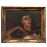 Mujer by Autor No Identificado, Óleo sobre tela, sold Feb 2024